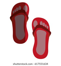 flip flops isolated icon