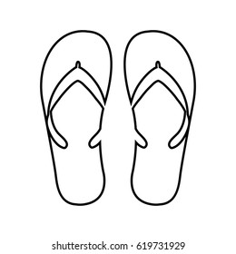 flip flops isolated icon