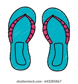 flip flops isolated icon