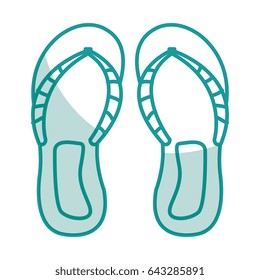 flip flops isolated icon