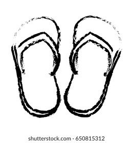 flip flops isolated icon