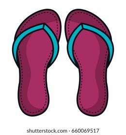 flip flops isolated icon