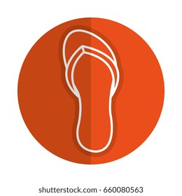 flip flops isolated icon