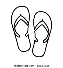 flip flops isolated icon design 