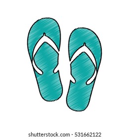 flip flops isolated icon vector illustration design