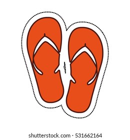 flip flops isolated icon vector illustration design