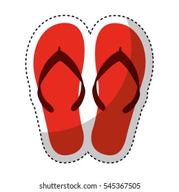 flip flops isolated icon vector illustration design