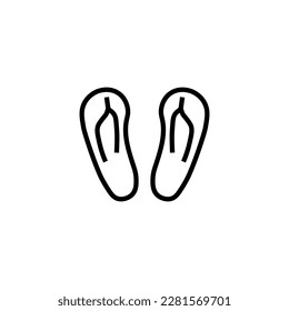 Icono de línea aislada Flip Flops. Trazo editable. Se puede usar para sitios web, tiendas, banners, volantes