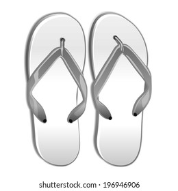 Flip flops isolated on a white background