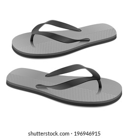 Flip flops isolated on a white background