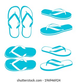 Flip flops isolated on a white background
