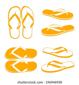 Flip flops isolated on a white background