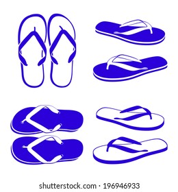 Flip flops isolated on a white background