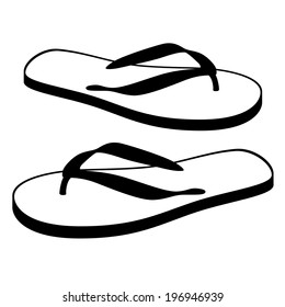 Flip flops isolated on a white background