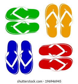 Flip flops isolated on a white background