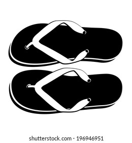 Flip flops isolated on a white background