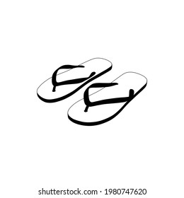Flip flops isolated on a white background