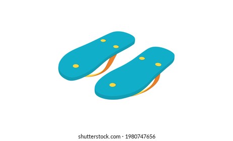 Flip flops isolated on a white background