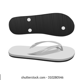 Flip Flops Isolated on White