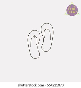 Flip flops line icon