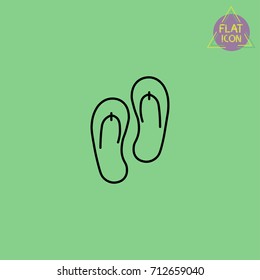 Flip flops line icon