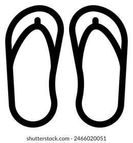 flip flops line icon vector illustration isolated on white background