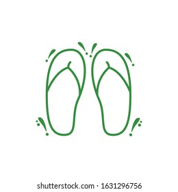 flip flops line style icon vector illustration design