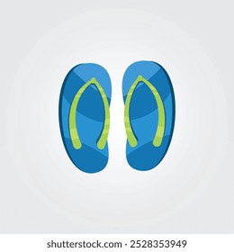 flip flops logotipo ícone vetor design. moderno linha arte vetor logotipo abstrato flip flops calçado, perfeito para jogar na praia