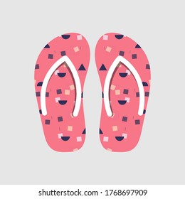 flip flops logo.trendy isolated flip flops on a white background. Vector EPS10  