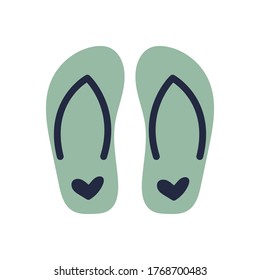 flip flops logo.trendy isolated flip flops on a white background. Vector EPS10  