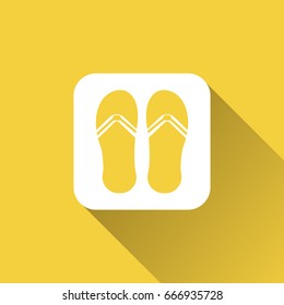 Flip flops with long shadow icon