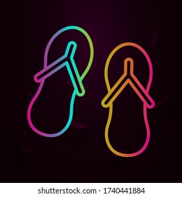 Flip flops nolan icon Simple thin line, outline vector of Swimming poll icons for ui and ux, website or mobile application