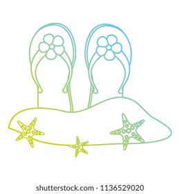flip flops on the beach
