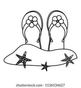 flip flops on the beach