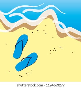 flip flops on shore