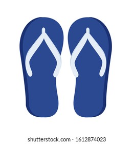 Flip flops on white background. Vector illustration.