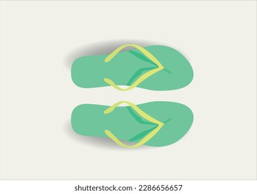 Flip flops on white background. Vector illustration in trendy flat style. Vector Flip Flops design for summer.