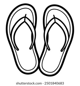 Flip Flops Umriss Malbuch Seite für Kinder