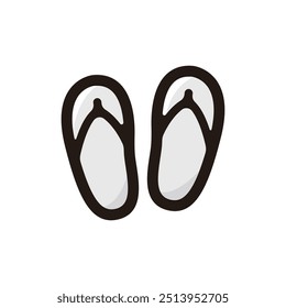 Ícone de estrutura de tópicos de flip flops para design gráfico, aplicativos e sites