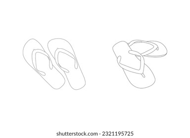 Flip Flops Outline Icon