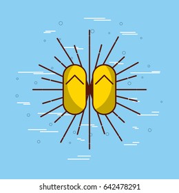 flip flops over blue background icon image