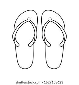 flip flops pair isolated icon vector illustration design