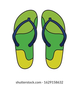 flip flops pair isolated icon vector illustration design