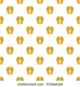 Flip flops pattern. Cartoon illustration of flip flops vector pattern for web