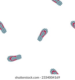 Flip flops pattern on white board. Beach Slippers. rubber flip flops. 