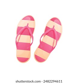 Flip flops pink - summer, beach slippers.Vector illustration EPS 10
