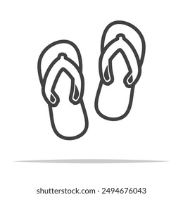 Flip flops sandal icon transparent vector isolated