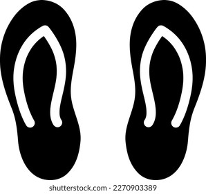 Flip flops sandal vector illustration on white background..eps