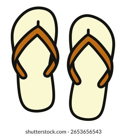 ilustração de vetor sandália flip flops