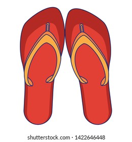 Flip Flops Cartoon On Feet Images, Stock Photos & Vectors | Shutterstock
